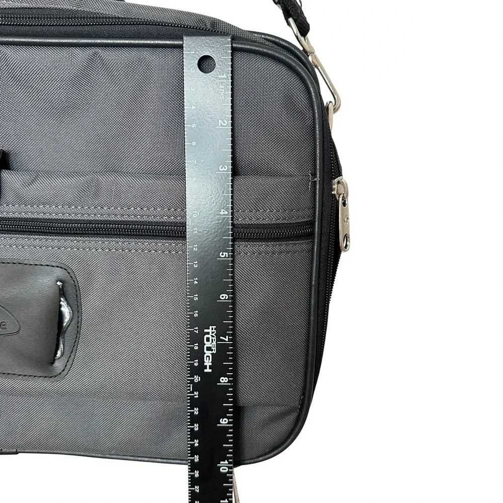 Samsonite Messenger Bag Charcoal Grey Ballistic Nylon Travel Briefcase